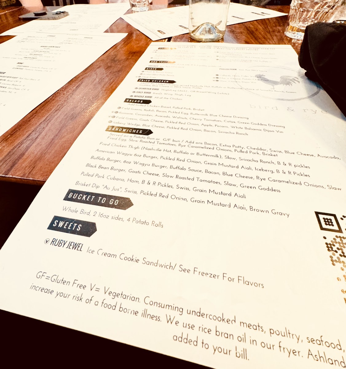 Menu - Bird & Rye photo 1