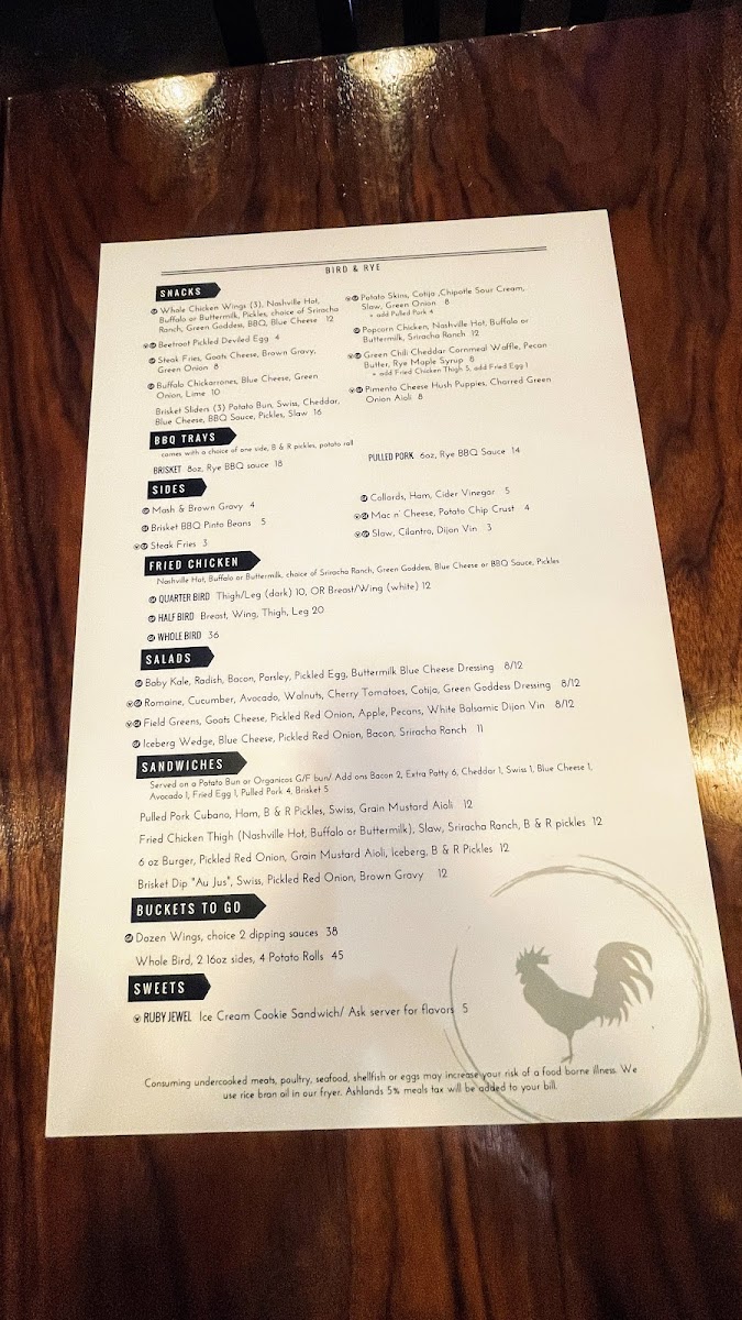 Menu - Bird & Rye photo 6