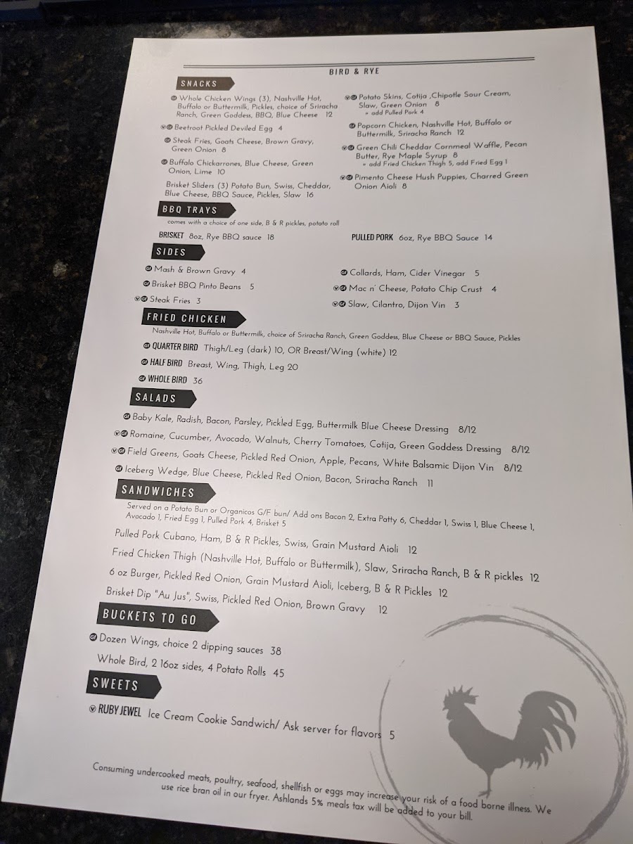Menu - Bird & Rye photo 8